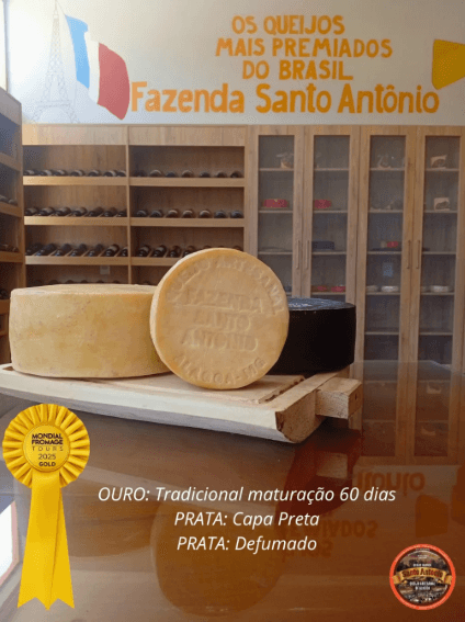 Queijos premiados da Fazenda Santo Antônio
